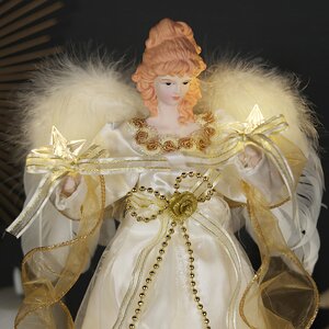 Светящаяся фигура Ангел Лоррейн 36 см, 10 теплых белых LED ламп Kurts Adler фото 2