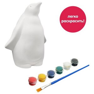 Набор для раскрашивания фигурки Пингвин, керамика Раскрась и подари фото 4