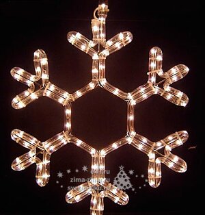Снежинка светодиодная, уличная, 37x35cm, теплый белый, IP44 Ели Пенери фото 1