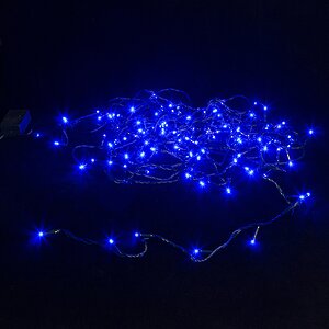 Светодиодная гирлянда для дома 120 синих LED ламп 12 м, зеленый ПВХ, контроллер, IP20 Snowhouse фото 1
