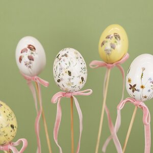 Пасхальные украшения Яйца на палочке Floral Easter 6 см, 6 шт Kaemingk фото 2