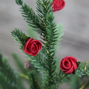 Искусственные розы для декора Lallita 10 см, 12 шт, алые Ideas4Seasons фото 4