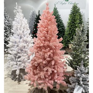Искусственная розовая елка Teddy Pink заснеженная 210 см, ЛЕСКА + ПВХ A Perfect Christmas фото 1