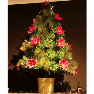 Оптоволоконная елка Мехико: Рождественская Фиеста 90 см, ЛЕСКА + ПВХ, контроллер