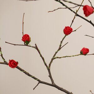 Искусственные розы для декора Lallita 10 см, 12 шт, алые Ideas4Seasons фото 1