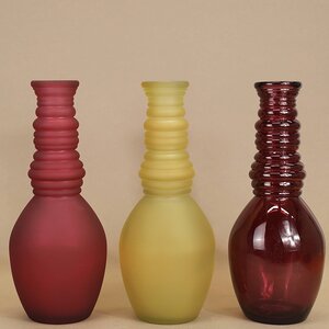 Стеклянная ваза Леди Батори 30 см, малиновая Edelman фото 3