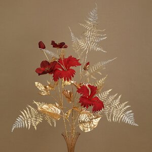 Искусственная ветка Hibiscus Chiara 68 см красная EDG фото 4