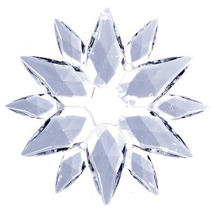 Новогоднее украшение Снежинка Радужная - Астра 12 см, подвеска Kurts Adler фото 1