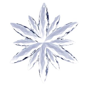 Новогоднее украшение Снежинка Радужная - Аврора 12 см, подвеска Kurts Adler фото 1