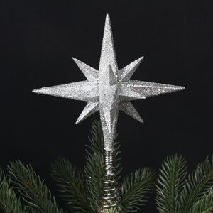 Елочная верхушка Estrella de Diamante 22 см серебряная Kurts Adler фото 3