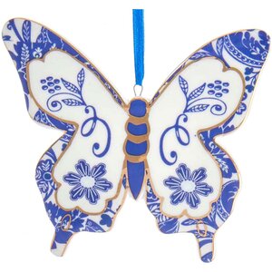 Елочная игрушка Бабочка Blue Gracia 10 см, подвеска
