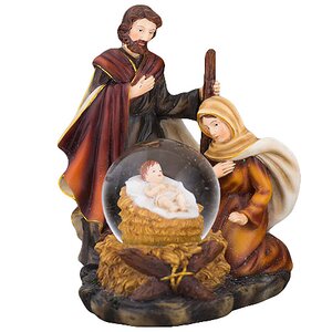 Снежный шар "Святое семейство - бежевый платок", 16*14*12 см Holiday Classics фото 1