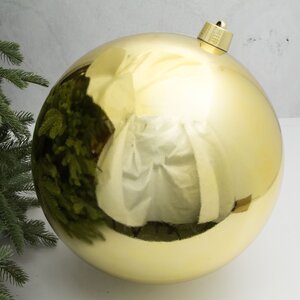 Пластиковый шар 40 см золотой глянцевый, Winter Decoration