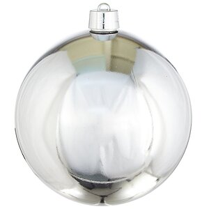 Пластиковый шар 30 см серебряный глянцевый, Winter Decoration Winter Deco фото 2