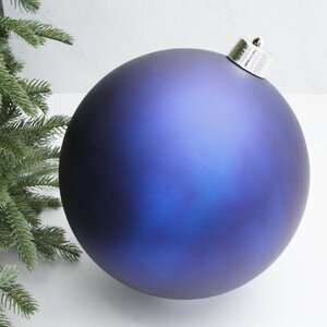 Пластиковый шар 30 см синий матовый, Winter Decoration