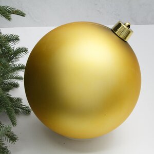 Пластиковый шар 30 см золотой матовый, Winter Decoration