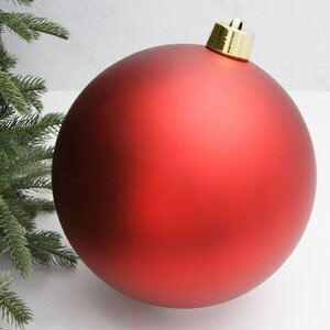 Пластиковый шар 30 см красный матовый, Winter Decoration