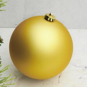 Пластиковый шар 15 см золотой матовый, Winter Decoration Winter Deco фото 1