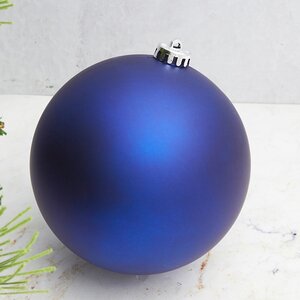 Пластиковый шар 15 см синий матовый, Winter Decoration Winter Deco фото 1