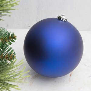 Пластиковый шар 15 см синий матовый, Winter Decoration Winter Decoration фото 1