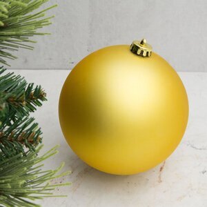 Пластиковый шар 15 см золотой матовый, Winter Decoration