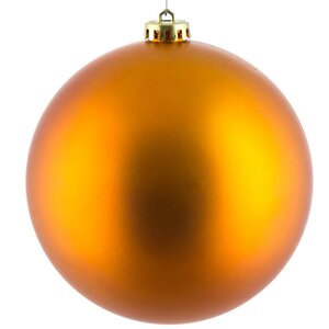 Пластиковый шар 15 см оранжевый матовый, Winter Decoration Winter Deco фото 2
