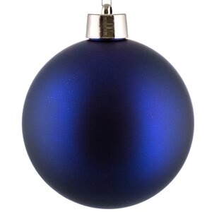 Пластиковый шар 20 см синий матовый, Winter Decoration Winter Deco фото 1