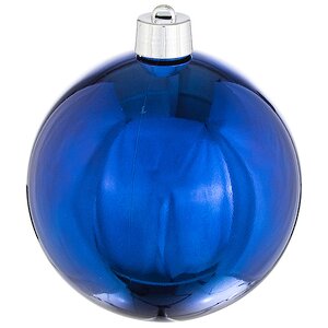 Пластиковый шар 30 см синий глянцевый, Winter Decoration