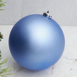 Пластиковый шар 15 см голубой матовый, Winter Decoration Winter Deco фото 1