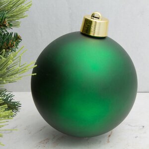 Пластиковый шар 20 см зеленый матовый, Winter Decoration