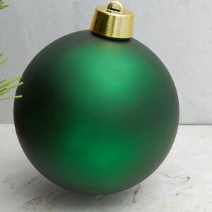 Пластиковый шар 20 см зеленый матовый, Winter Decoration Winter Deco фото 1