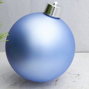 Пластиковый шар 20 см голубой матовый, Winter Decoration Winter Deco фото 1