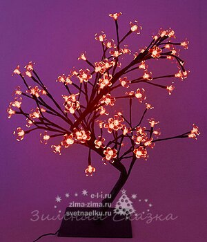 Светодиодное мини дерево "САКУРА БОНСАЙ", 60 см, 96 КРАСНЫХ LED ламп BEAUTY LED фото 1