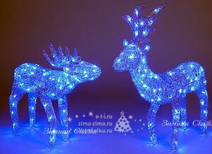 Олени светящиеся анимационные