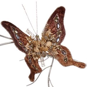 Набор елочных игрушек Бабочка Элоиса 23 см, 3 шт, на клипсе Katherine’s Collection фото 2