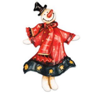 Елочная игрушка Снеговичок 9 см, в красном платье, подвеска Holiday Classics фото 1