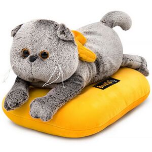 Мягкая игрушка Кот Басик на подушке 25 см Budi Basa фото 1