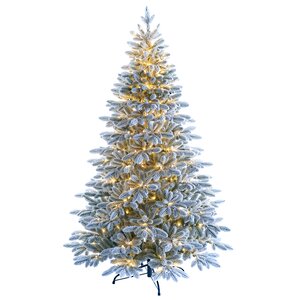 Искусственная елка с лампочками Калининградская заснеженная 3 м, 930 теплых белых ламп, ЛИТАЯ 100% Max Christmas фото 4