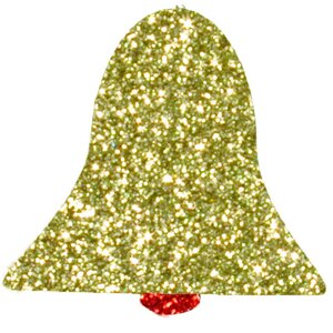 Игрушка для уличной елки Колокол с блестками 40 см золотой, пеноплекс МанузинЪ фото 1