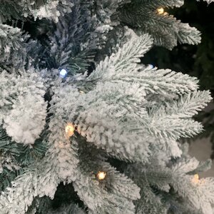 Искусственная елка с лампочками Маттерхорн заснеженная 210 cм, 245 LED ламп, ЛИТАЯ + ПВХ Crystal Trees фото 4