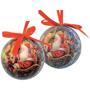 Набор шаров папье-маше В гостях у Санты 7.5 см, 7 шт Mister Christmas фото 3