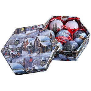 Набор шаров папье-маше Заснеженный город 7.5 см, 7 шт Mister Christmas фото 2