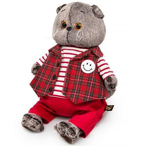 Мягкая игрушка Кот Басик в красно-белом комплекте 30 см Budi Basa фото 2