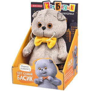 Мягкая игрушка Кот Басик в галстуке-бабочке 19 см Budi Basa фото 3