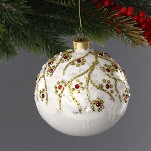 Стеклянный елочный шар Княжеский 10 см Коломеев фото 1