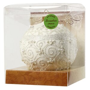 Стеклянный елочный шар Мираж 8 см Коломеев фото 2