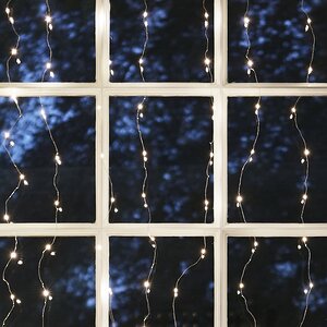 Гирлянда штора Роса 1.6*1.6 м, 256 теплых белых мини LED с мерцанием, серебряная проволока Торг Хаус фото 4