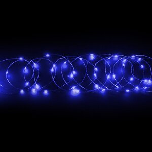 Светодиодная гирлянда Капельки 10 м, 100 синих мини LED с мерцанием, серебряная проволока, IP20 Торг Хаус фото 2