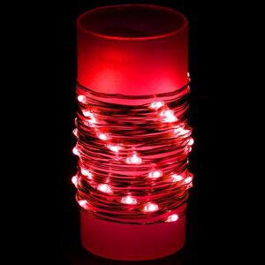 Светодиодная гирлянда Капельки 10 м, 100 красных мини LED с мерцанием, серебряная проволока Торг Хаус фото 2