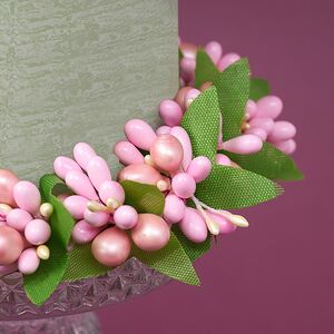 Венок для свечи Spring Berry 11 см, розовый Swerox фото 3